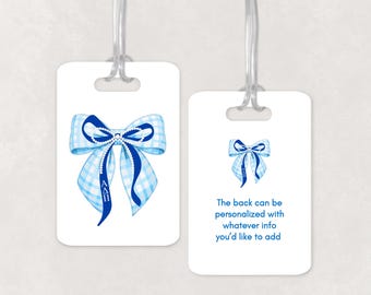 Alpha Delta Pi Bow Luggage Tag - ADPi Personalized Sorority Bag Tag, Officially Licensed Gift