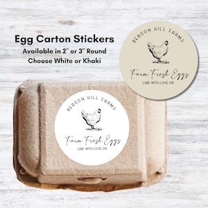Personalized Egg Carton Sticker - Farm Fresh Eggs Carton Label - Vintage Sketch Chicken Labels - Farm and Homestead Labels - Chicken Coop
