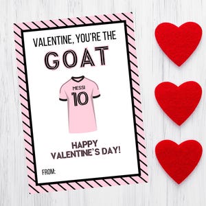 GOAT Valentine - El mejor de todos los tiempos - Messi Valentine - Clase Valentine - Fútbol Valentine - Feliz día de San Valentín