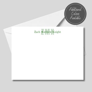 Initial Notecards - Personalized Stationery Set - Kids Thank You Notes
