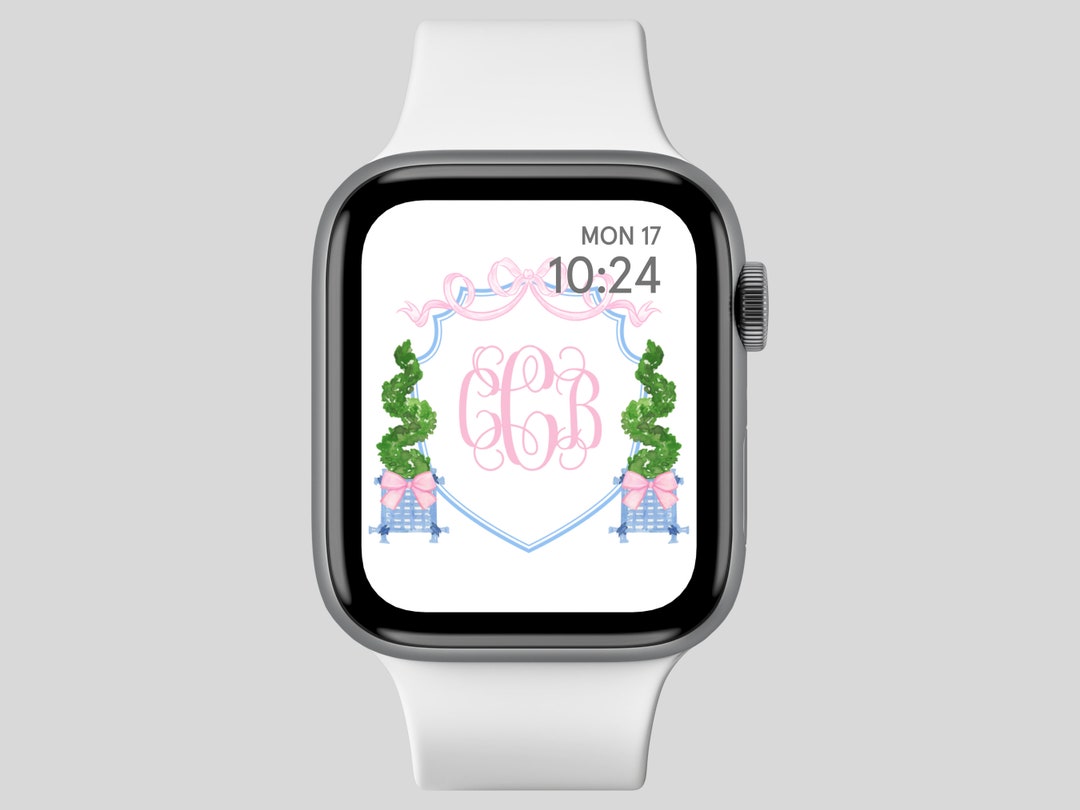 Sfondo personalizzato per Apple Watch con motivo topiario