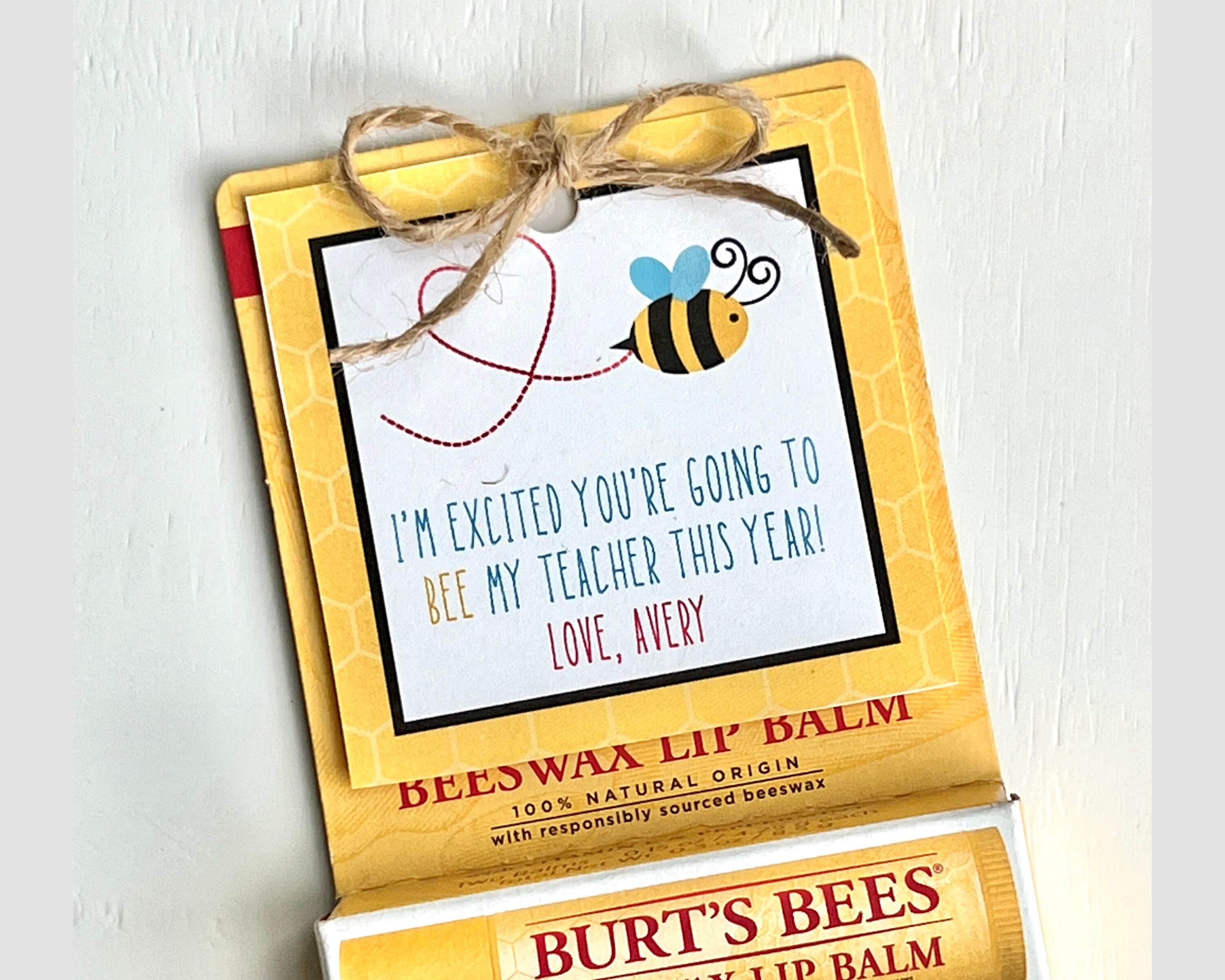 Burt's Bees Gift Tag BEE My Teacher Gift Tag First Day - Etsy