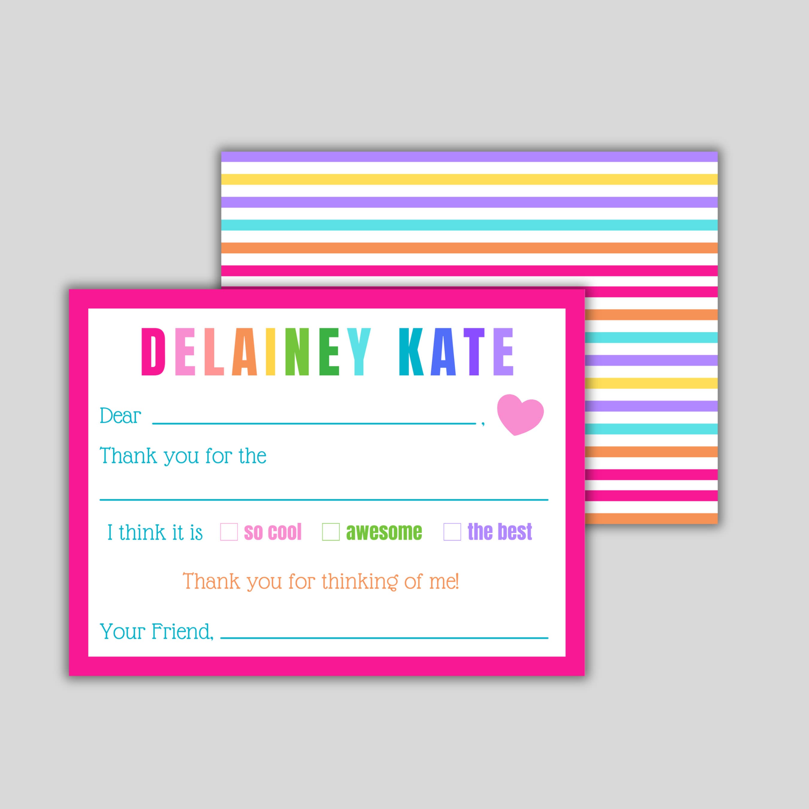 Personalized Stationery for Kids, Stationary for Kids, Little