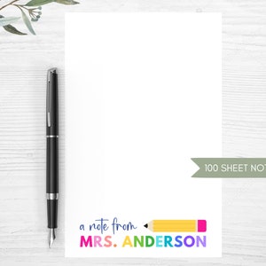 Teacher Notepad - Personalized Teacher Notepad - End of Year Teacher Gift - Gift for Teacher - Teacher Thank You Gift - Teacher Appreciation