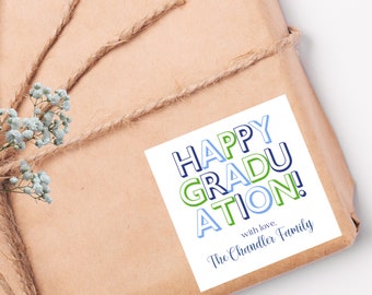 Graduation Gift Stickers - Class of 2023 Gift Stickers - Graduation Gift Tag - Happy Graduation