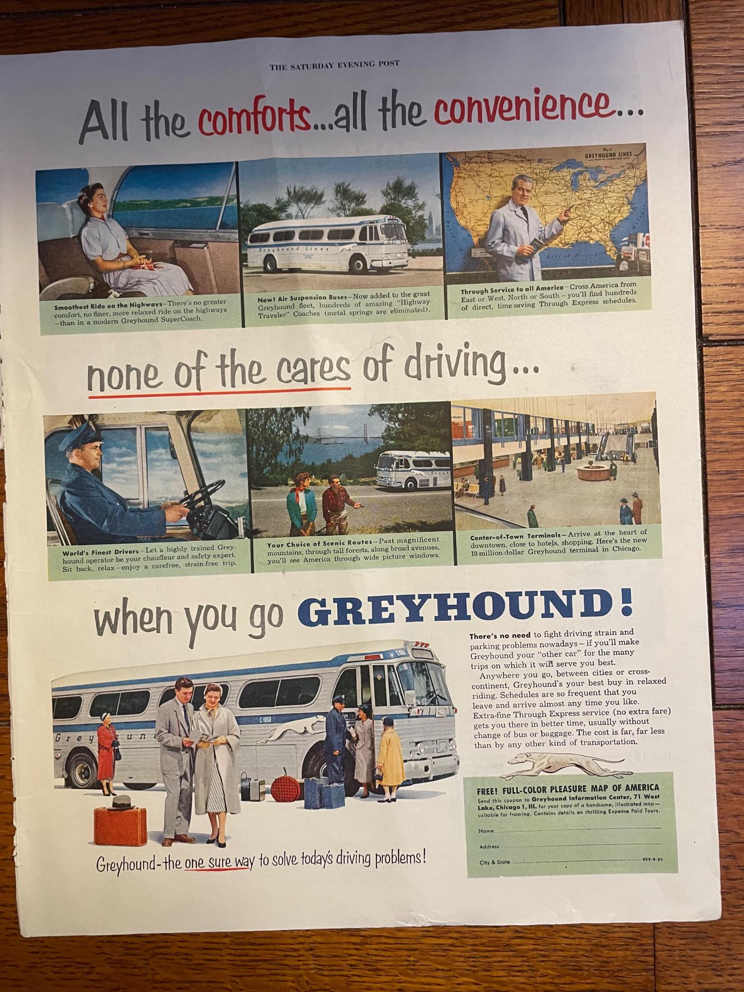 Greyhound bus ads - Etsy 日本