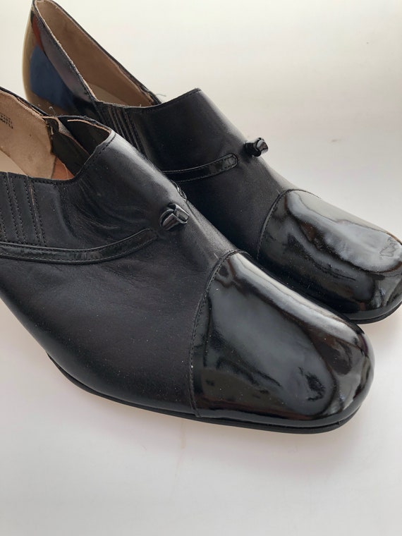 1970s Vintage LANE BRYANT Black Leather Shoes Pat… - image 6