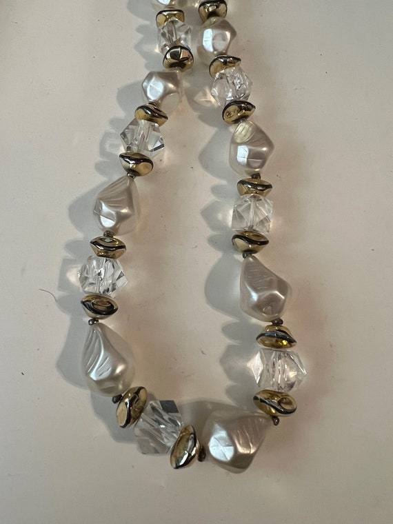 Vintage RICHELIEU Faux Pearl Necklace 16" Long Al… - image 2