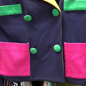 1980s Vintage ANN TAYLOR Color Blocked Jacket Color Blocked - Etsy