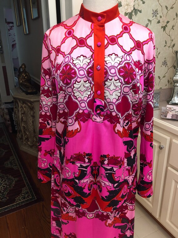 1960s Vintage Two Piece Outfit Maxi Skirt & Tunic
