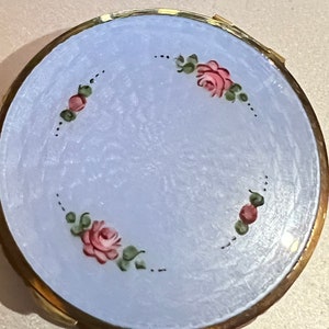 Art Deco GUILLOCHE&#39; Enamel Double Vanity Case/Compact  by La Mode 1920s/30s Vintage Wonderful condition