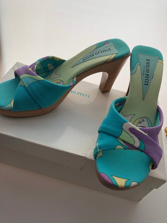 wooden high heel shoes