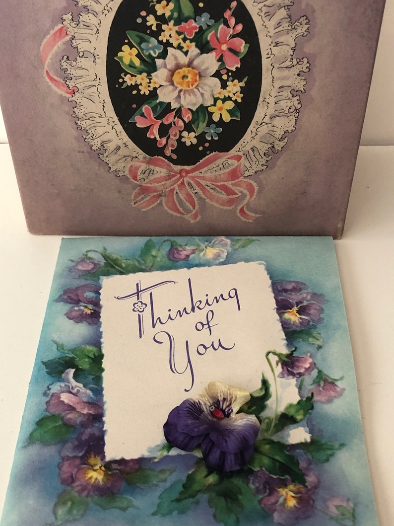 1950s Vintage BOX of All Occasions GREETING CARDS With Envelopes 3D