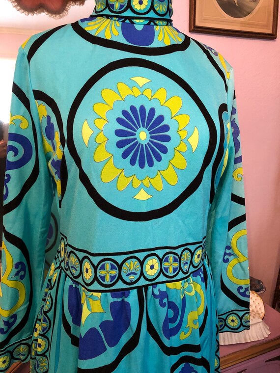 60s/70s Vintage Mr. DINO Signature Print Dress Sig