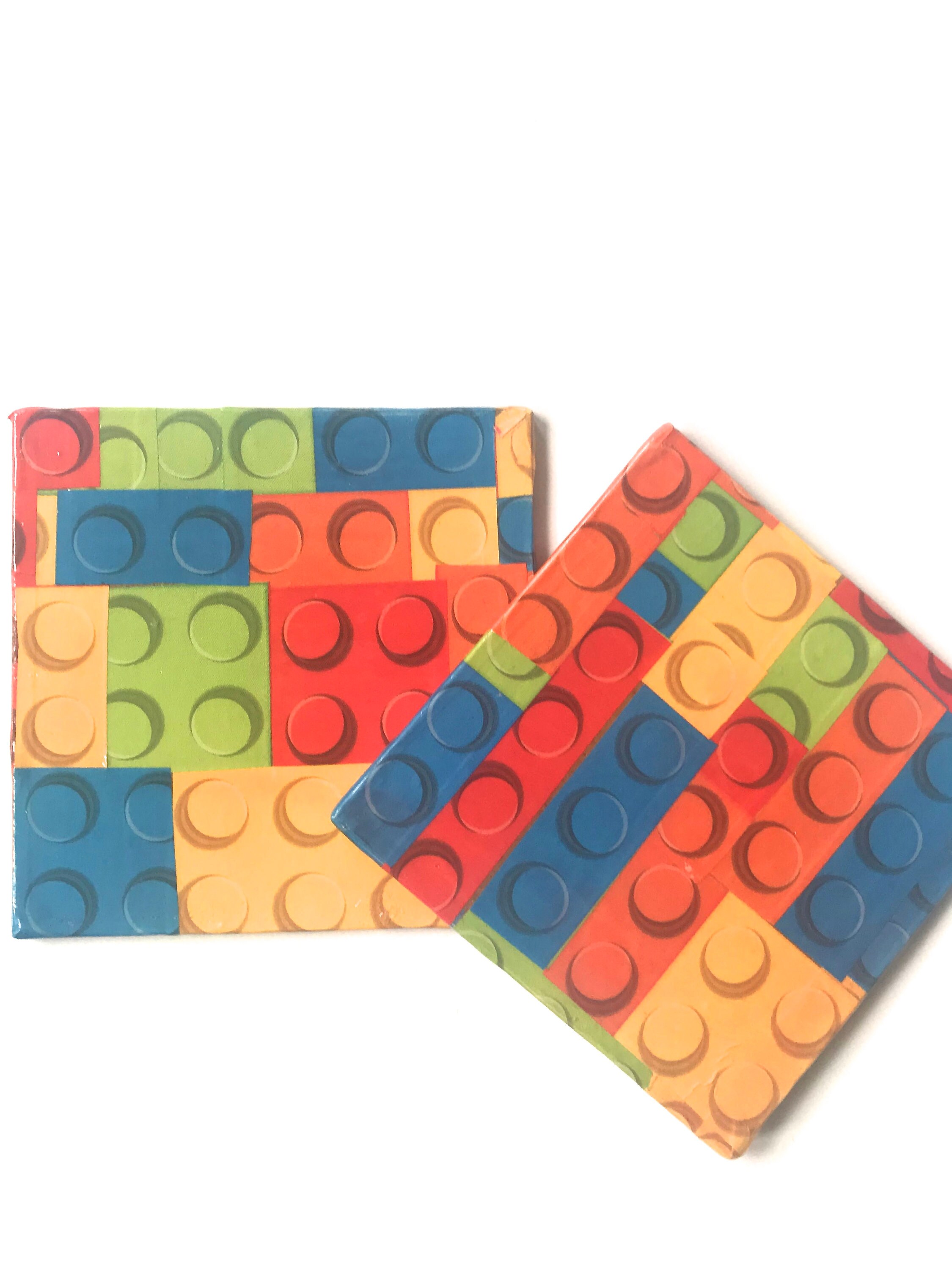 Lego Coaster Pattern Handcrafted Decoupage Lego Pair of Coasters - Etsy UK