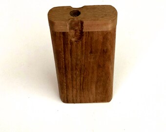 Handmade Traditional Oak Wood 4" Dugout with One Hitter Bat and Poker