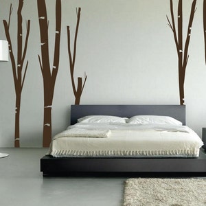 Birch Tree Wall Decal Forest Kids Vinyl Sticker Removable (5 Trees) 8 ...