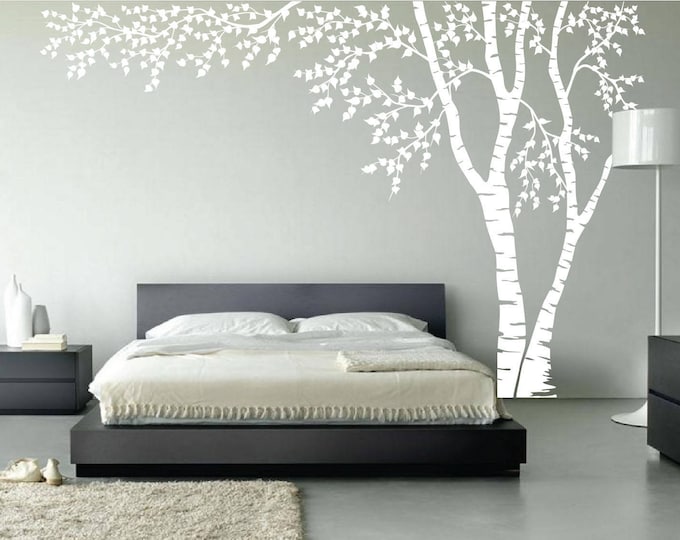 Large Tree Branch Wall Decal Deco Art Sticker Mural With 10 Birds ...