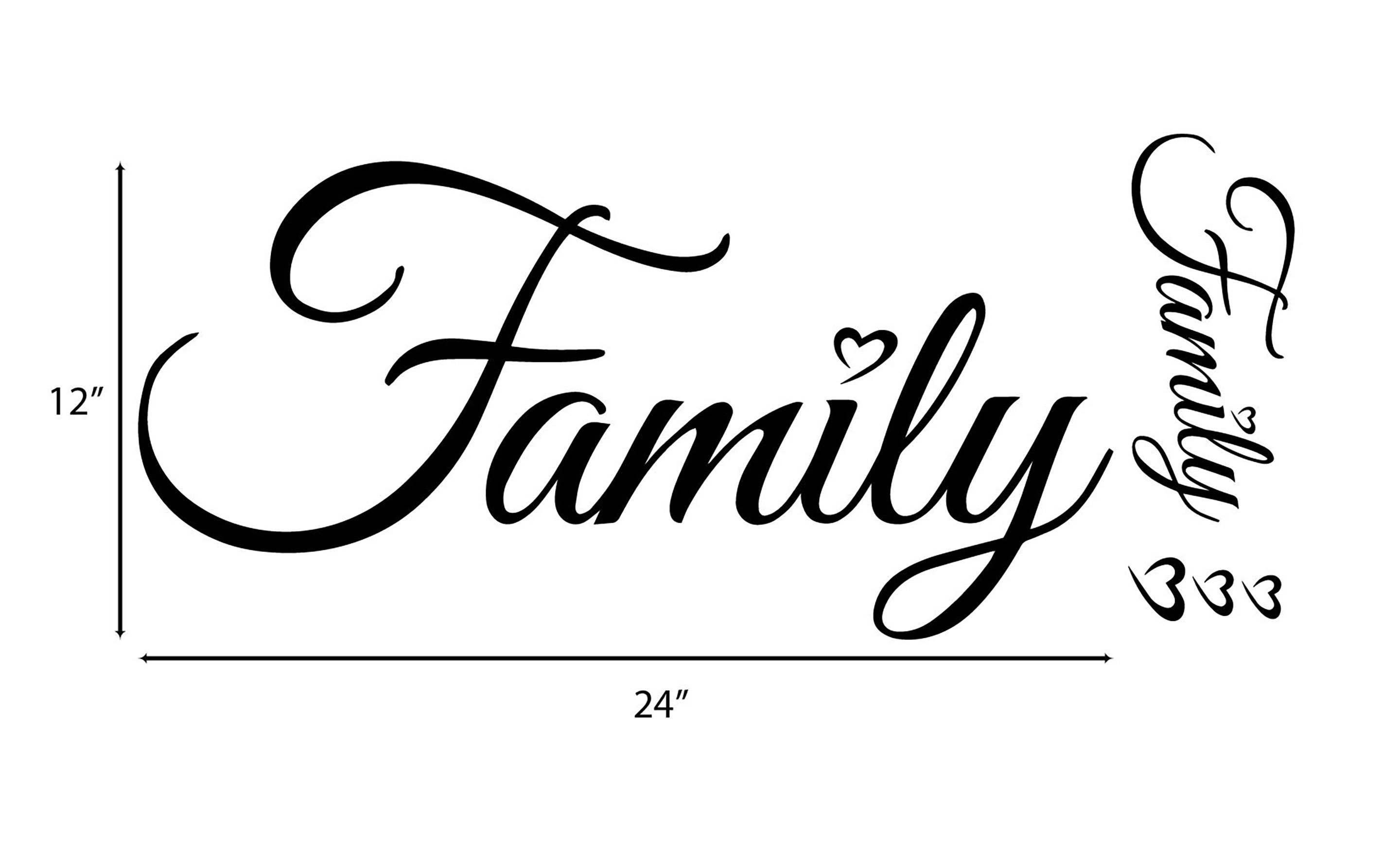 Family Decal Quote Words Vinyl Wall Decal Sticker Home Wall Decal Décor ...