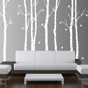 Birch Tree Wall Decal Nursery Forest Vinyl Sticker Removable image 1