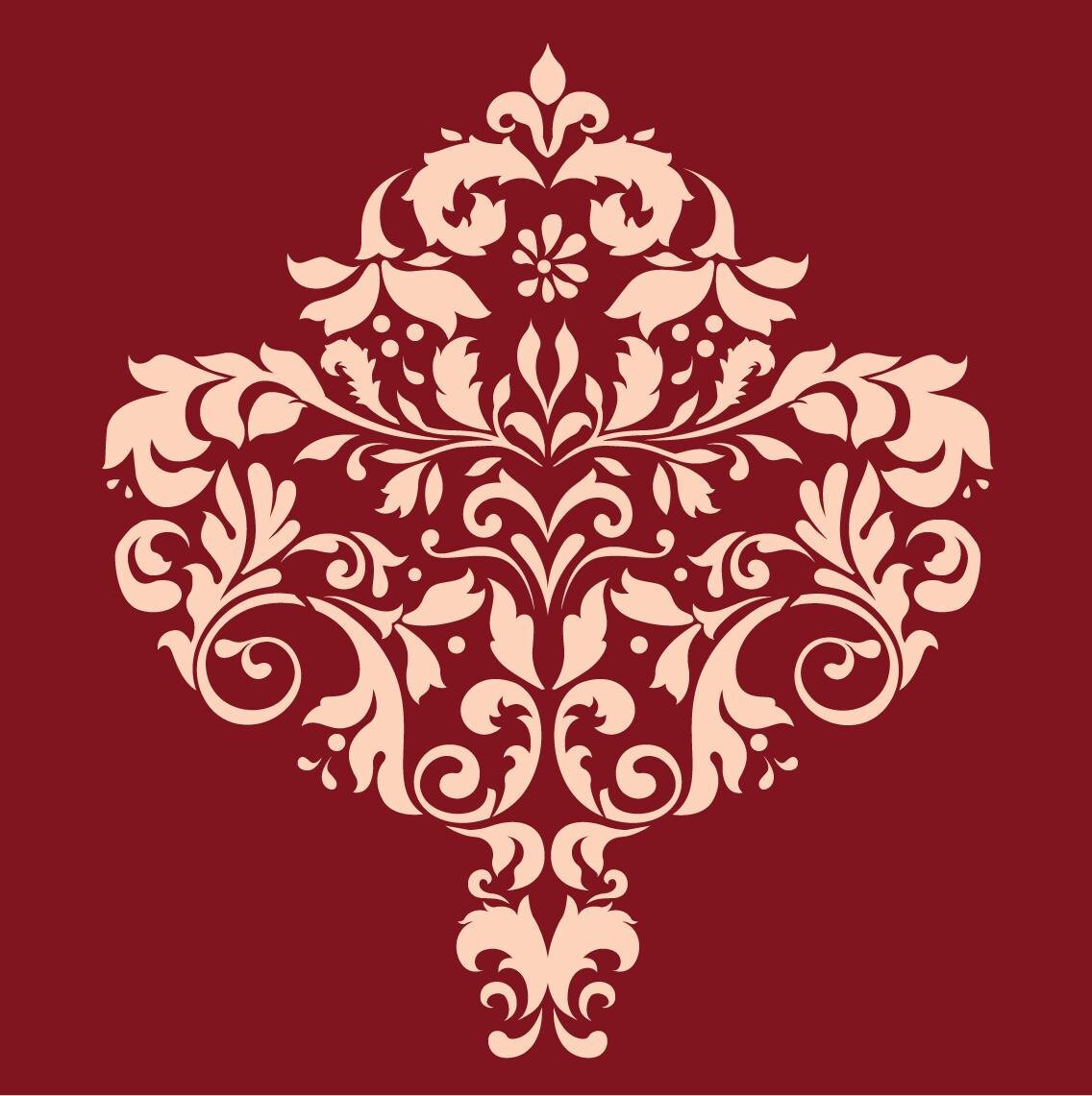 Large Wall Damask STENCIL Pattern FAUX MURAL 1001 - Etsy
