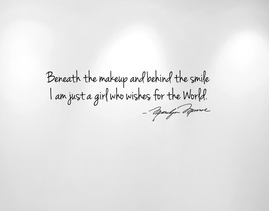 Beneath the Makeup Wall Vinyl Sticker Decal home Letter Beneath the Makeup Wall Vinyl Sticker Decal home Letter