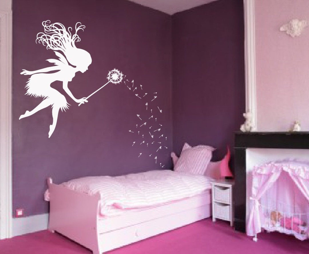 Fairy Dandelion Wand Wall Decal Nursery Kids Room Tale Sticker 1146 ...