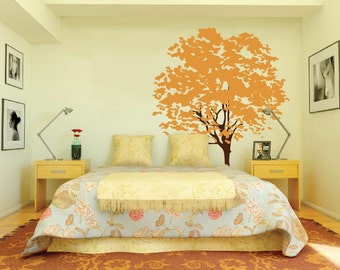 Large Wall Tree Decal Nursery Mural Kids Removable Branches Leaves Custom 1117 (7 feet tall)