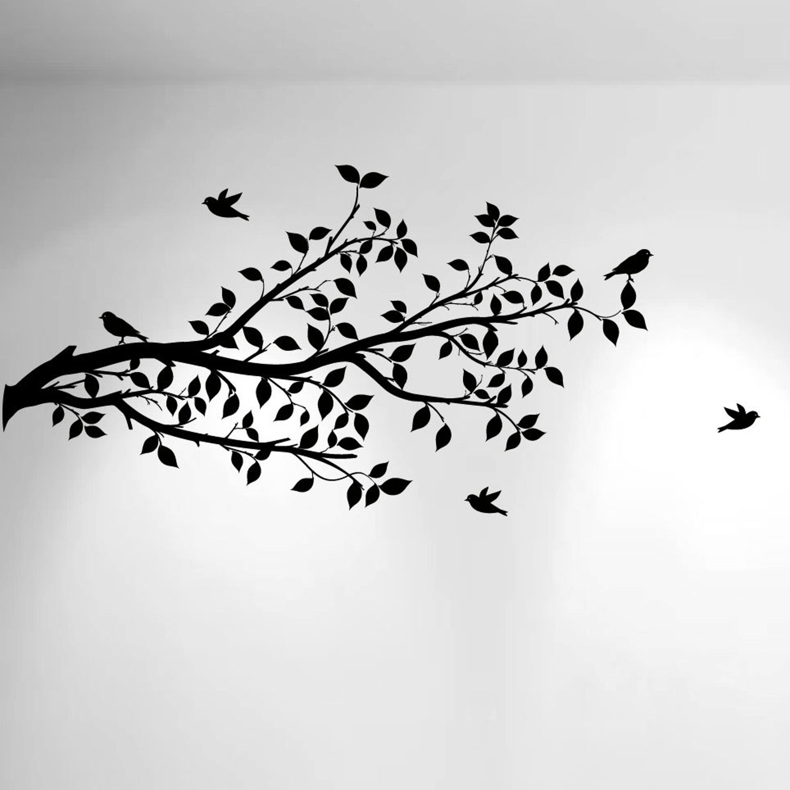 Tree Branch Wall Decal Branches Birds Vinyl Sticker Nursery Etsy