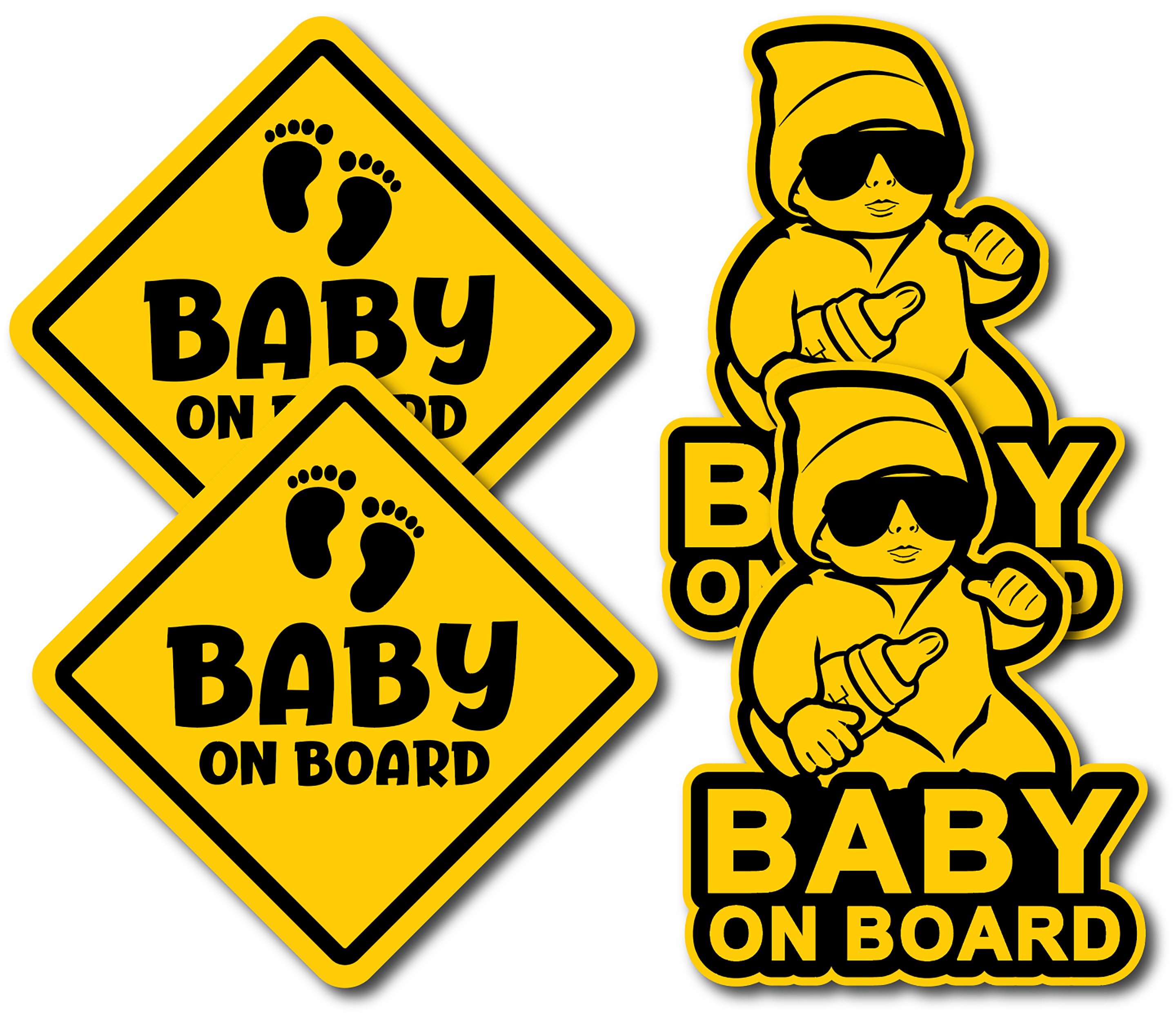 Baby on Board Decals Stickers Signs for Car Cool Sunglasses Baby 4