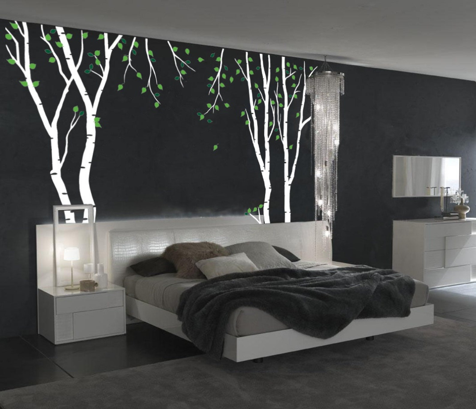 Large Wall Birch Tree Decal Forest Kids Vinyl Sticker Removable With ...