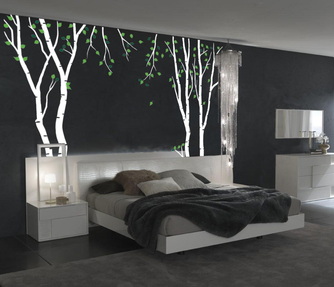 Large Wall Birch Tree Decal Forest Kids Vinyl Sticker Removable With ...