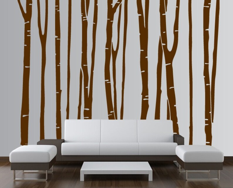 Large Wall Birch Tree Decal Forest Kids Vinyl Sticker Removable (9 ...