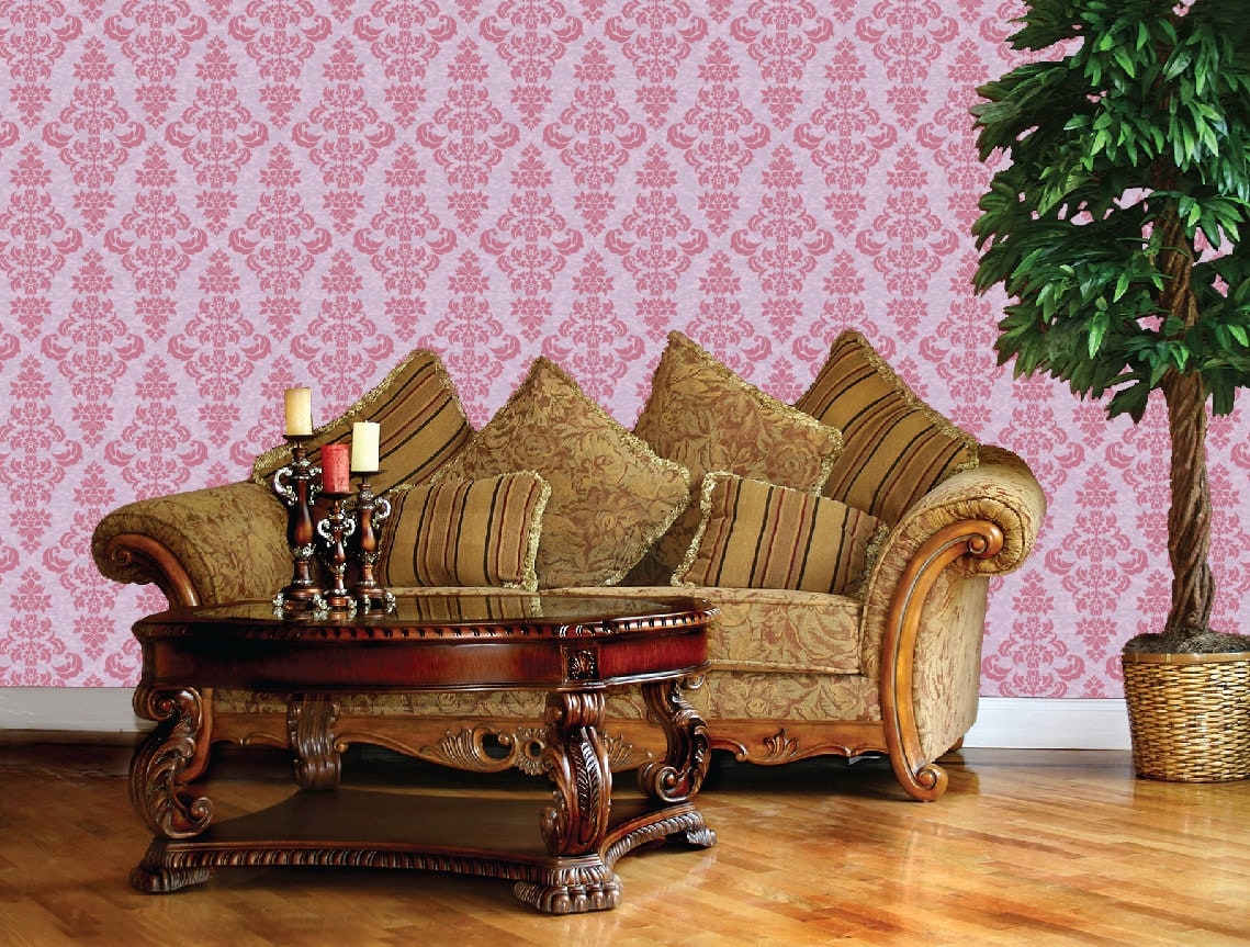 Large Wall Damask STENCIL Pattern FAUX MURAL 1050 - Etsy