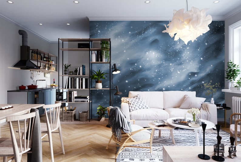 Peel and Stick Wallpaper - Outer Space Galaxy Night Sky Stars Self ...