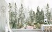 Watercolor Pine Tree Forest Peel and Stick Wallpaper Self Adhesive Nursery Décor Fabric Woodland Decal - Custom Sizes Colors Mural #3134 