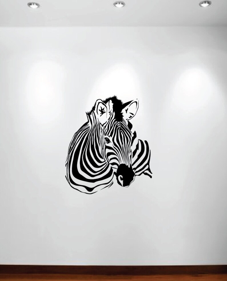 Large Wall Zebra Pattern Nursery Girls Room Decor Decal Etsy