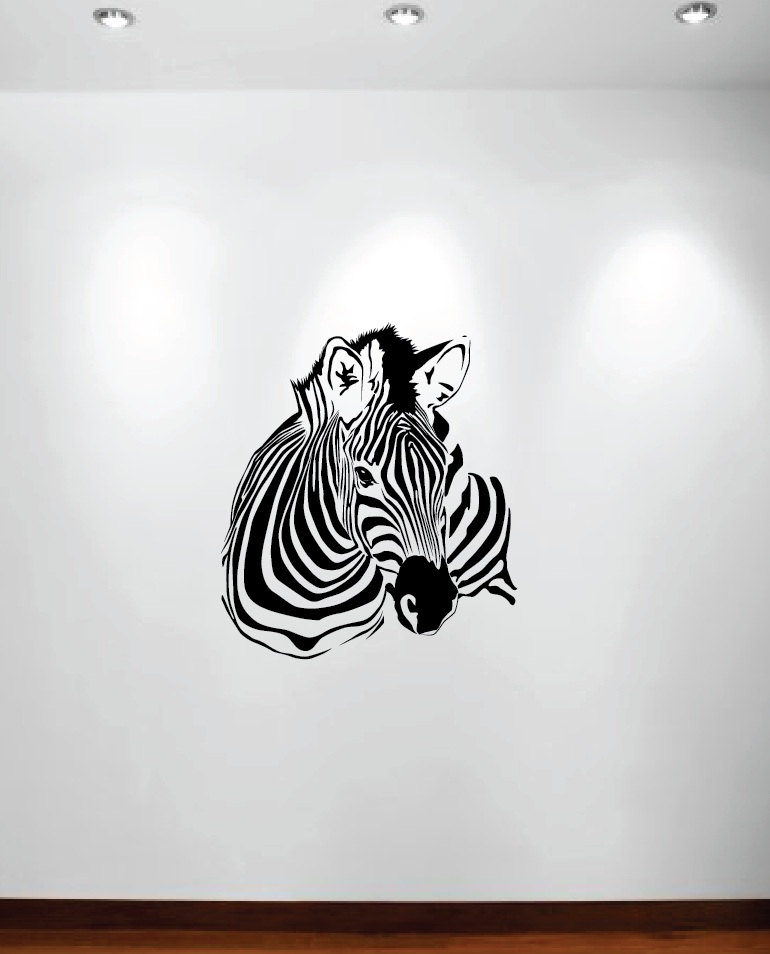 Large Wall Zebra Pattern Nursery Girls Room Decor Decal Removable 1149 ...