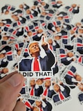 I Did That Trump Donald Meme Sticker Outdoor Waterproof Sticker Pack 2 in x 2 in - 100 Die Cut Decals Political Humor - Sticks to Anything