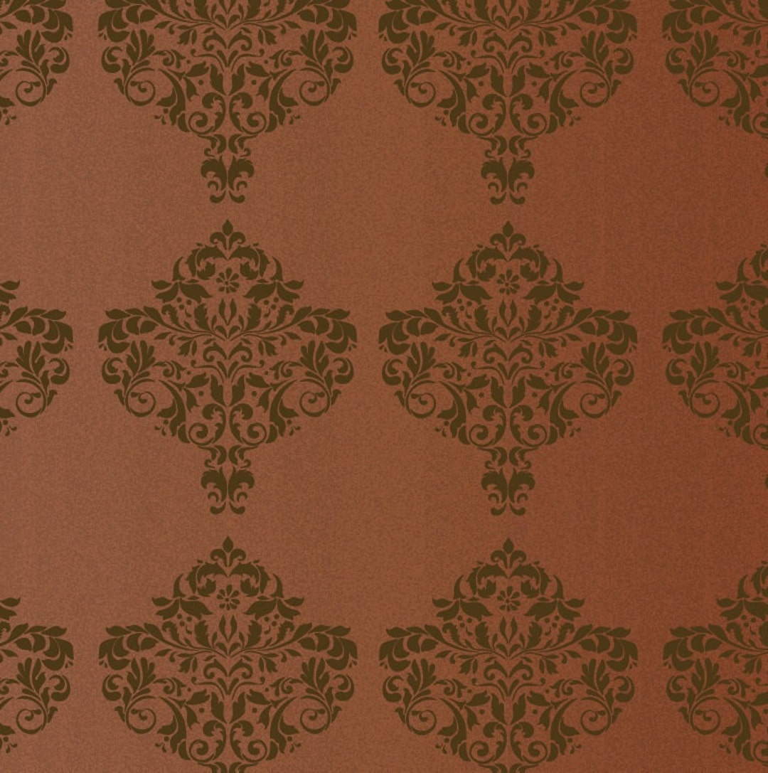 Large Wall Damask STENCIL Pattern FAUX MURAL 1001 - Etsy