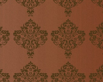 Large Wall  Damask STENCIL Pattern FAUX MURAL 1001