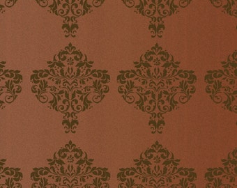 Large Wall  Damask STENCIL Pattern FAUX MURAL 1001