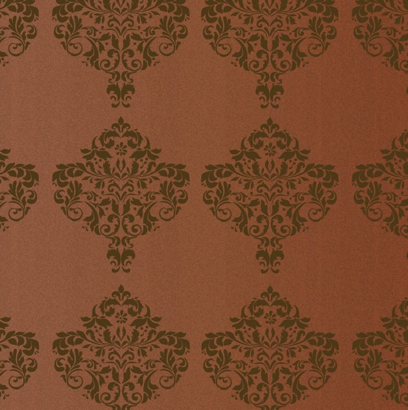 Large Wall Damask STENCIL Pattern FAUX MURAL 1001 - Etsy