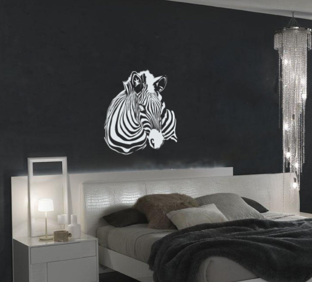 Large Wall Zebra Pattern Nursery Girls Room Decor Decal Removable 1149 ...