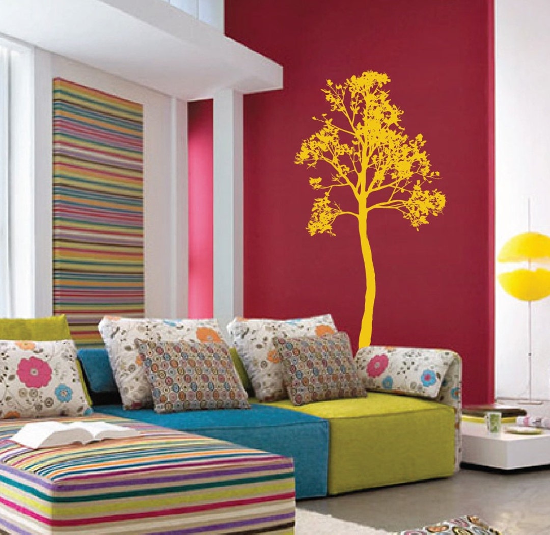 Large Wall Simple Spring Tree Decal Forest Decor Vinyl Sticker ...