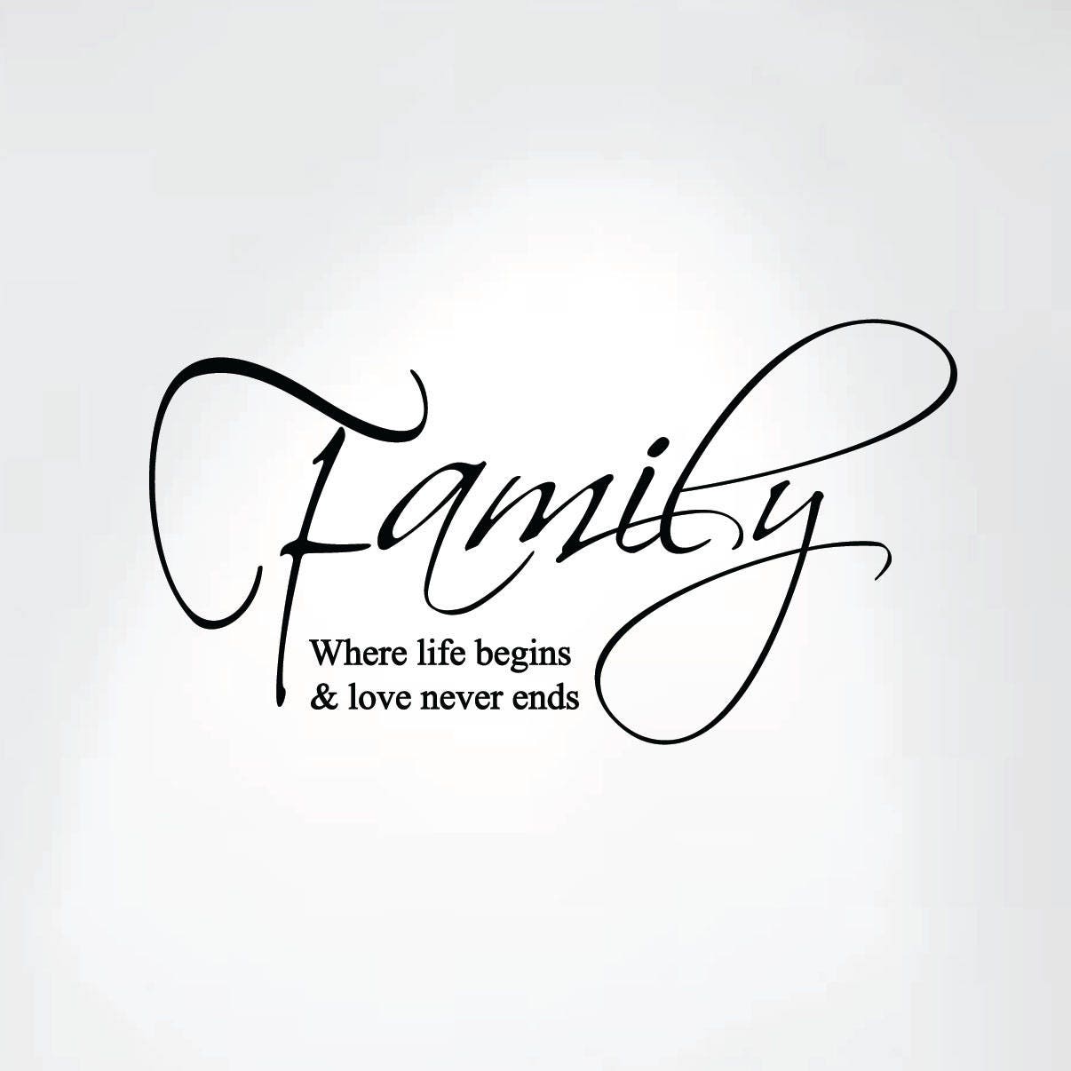 family where life begins and love never ends wall decal decor sticker PF family where life begins and love never ends wall decal decor sticker PF