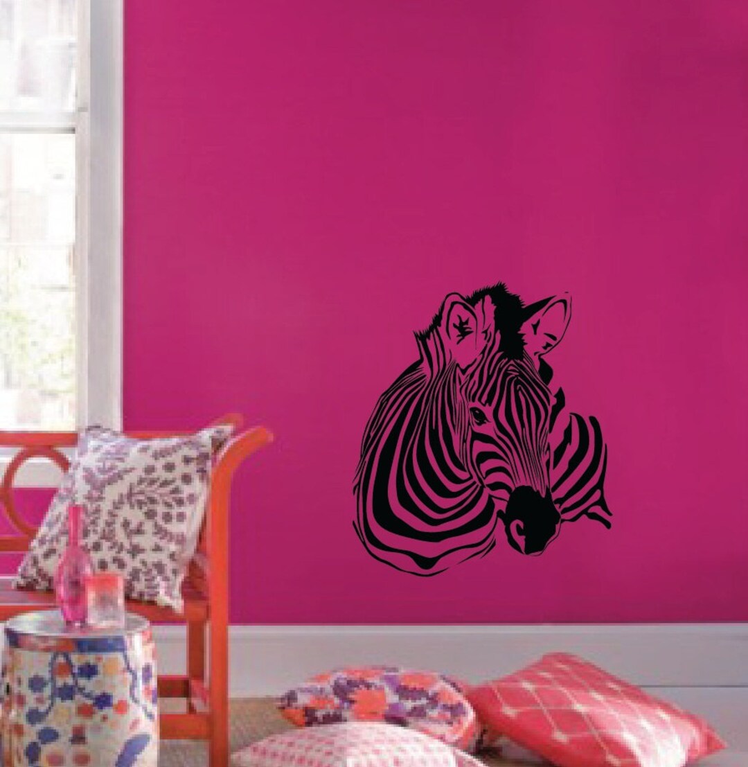 Large Wall Zebra Pattern Nursery Girls Room Decor Decal Removable 1149 ...