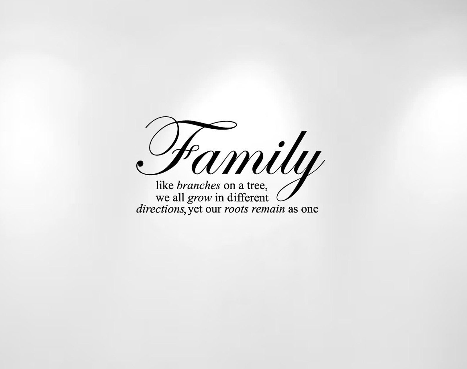 Family Tree Wall Decal Quote Like Branches on a Tree Nursery Etsy