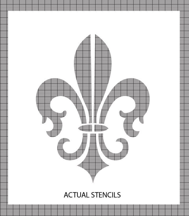 Large Wall Fleur De Lis Damask STENCIL Pattern FAUX MURAL 0001 - Etsy