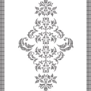 Large Wall Damask STENCIL Pattern FAUX MURAL 1050 - Etsy